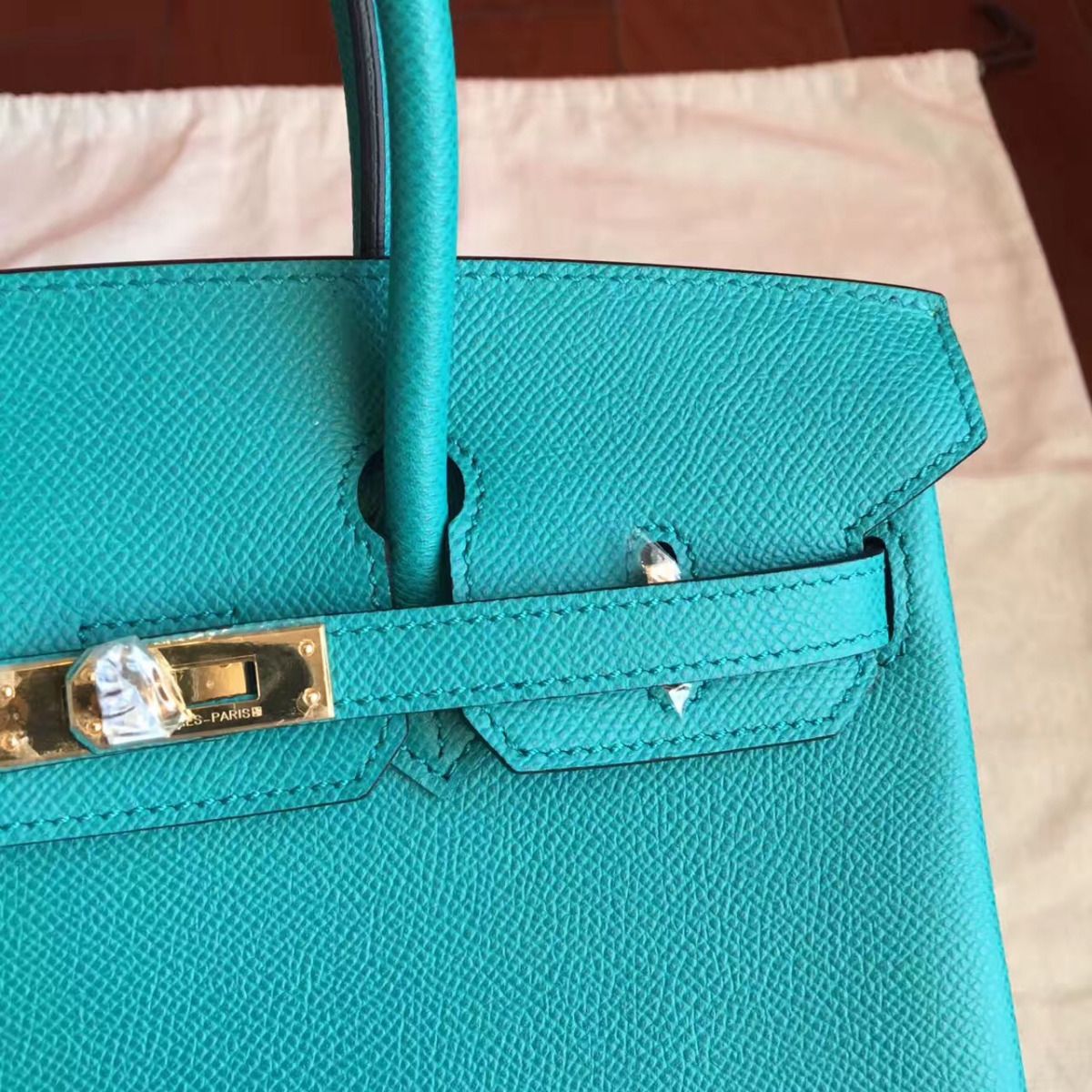 Hermes Birkin 25 Handmade Bag In Malachite Epsom Calfskin - Image 7