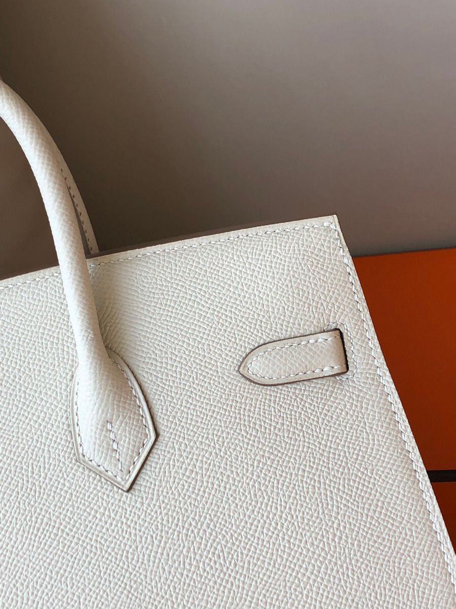 Hermes Birkin 25 Sellier Handmade Bag In Craie Epsom Calfskin - Image 8