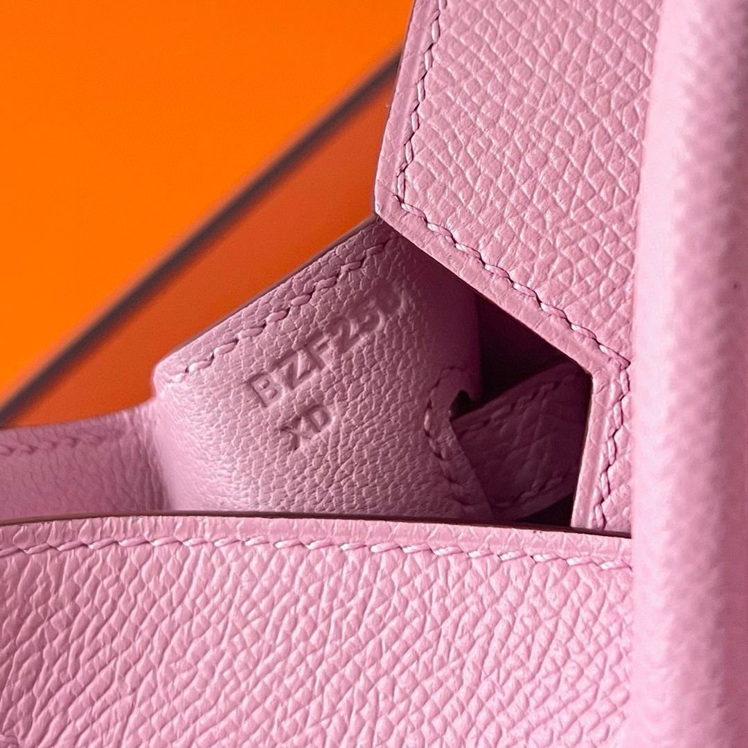 Hermes Birkin 25 Sellier Handmade Bag in Mauve Sylvestre Epsom Calfskin - Image 8
