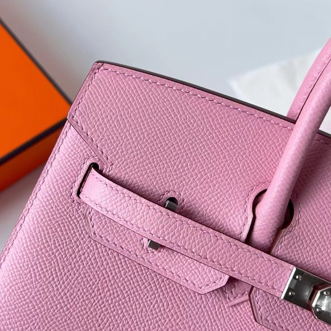 Hermes Birkin 25 Sellier Handmade Bag In Rose Confetti Epsom Calfskin - Image 3
