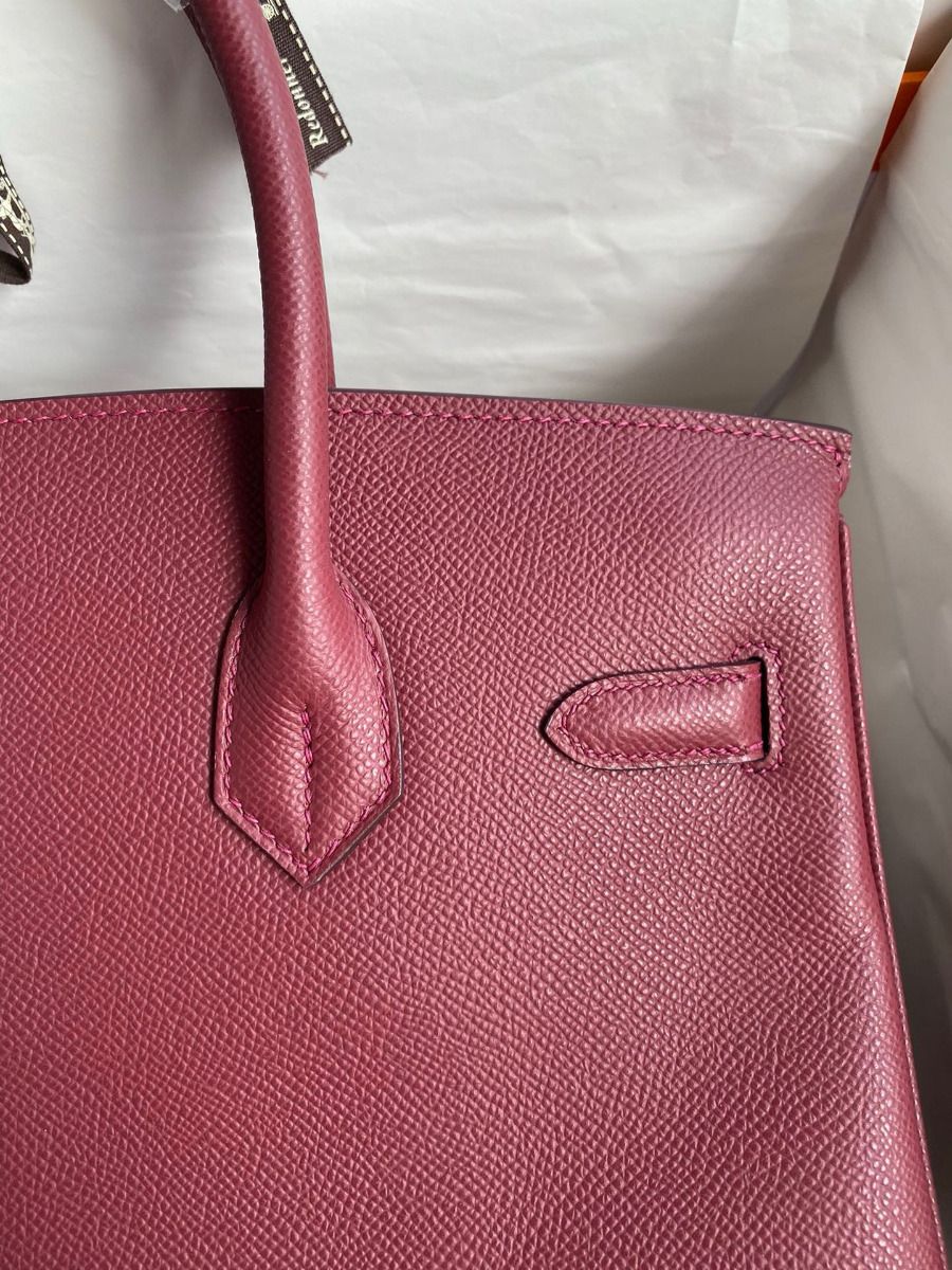Hermes Birkin 30 Retourne Handmade Bag In Ruby Epsom Calfskin - Image 5