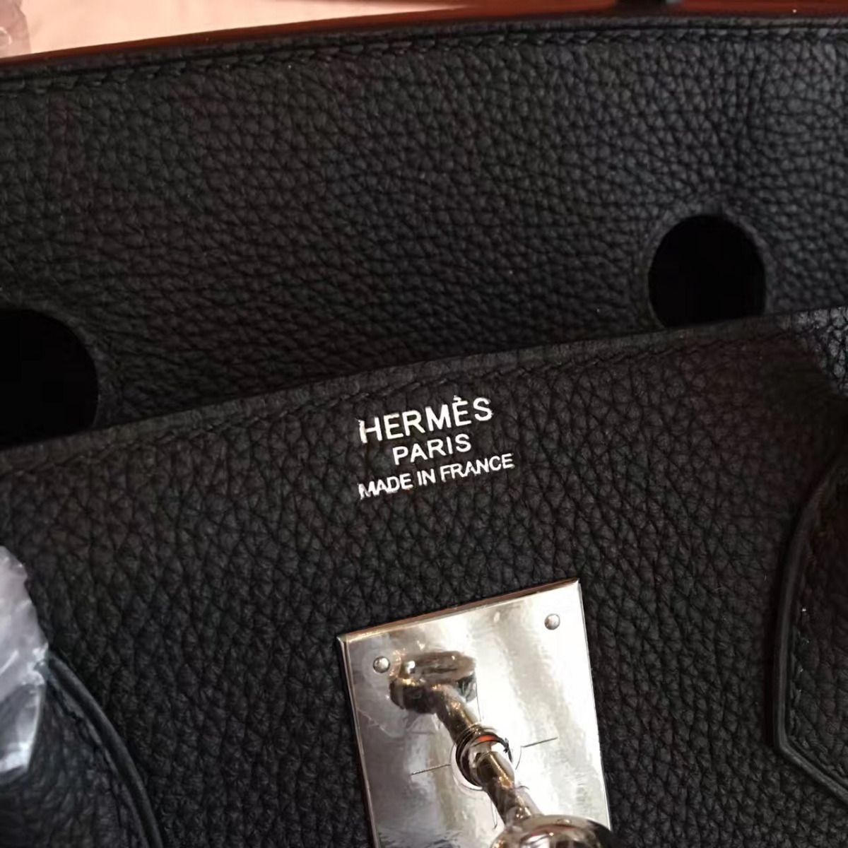 Hermes Birkin 40 Handmade Bag In Black Clemence Leather - Image 6