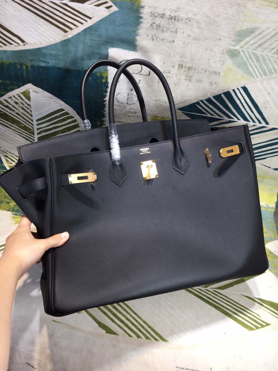 Hermes Birkin 40 Handmade Bag In Black Epsom Leather - Image 6