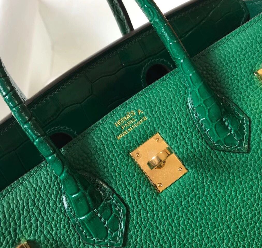 Hermes Touch Birkin 25cm Limited Edition Green Bag - Image 7