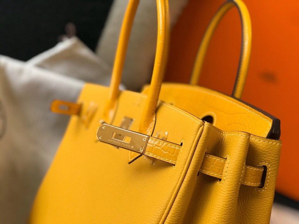 Hermes Touch Birkin 30cm Limited Edition Yellow Bag - Image 4