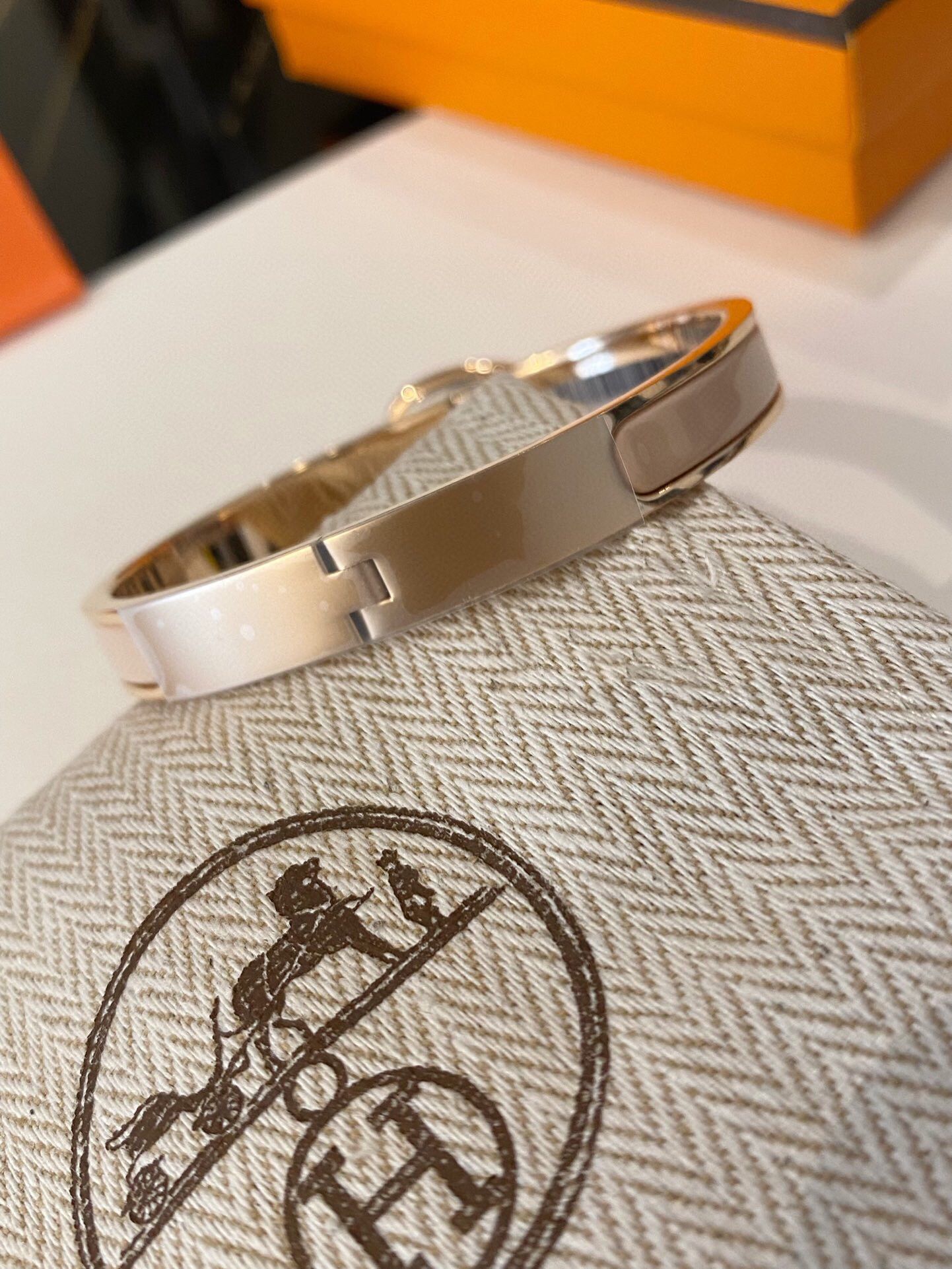 Hermes Pink Mini Clic Chaine d'Ancre Bracelet - Image 7