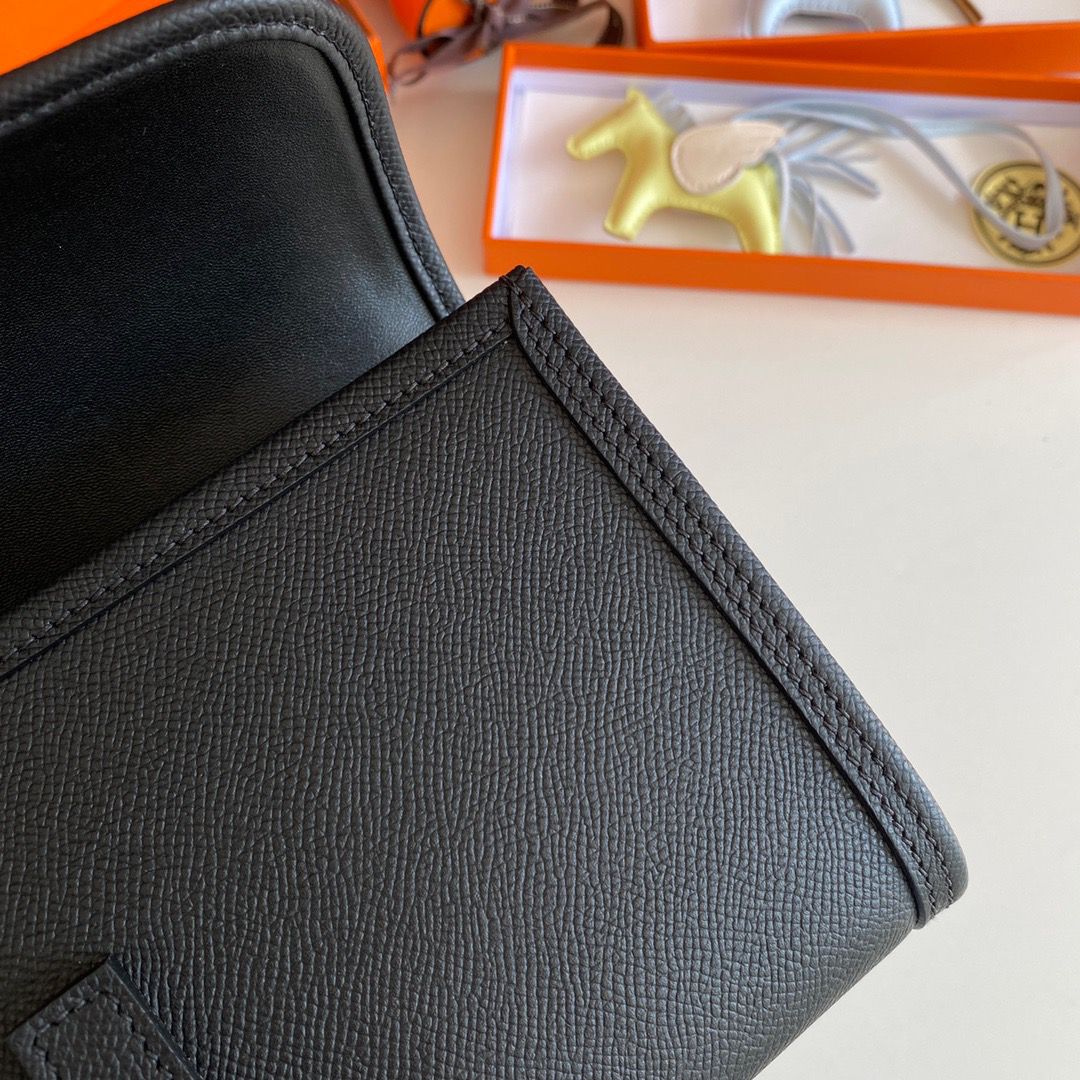 Hermes Jige Elan 29 Clutch Bag In Black Epsom Leather - Image 6