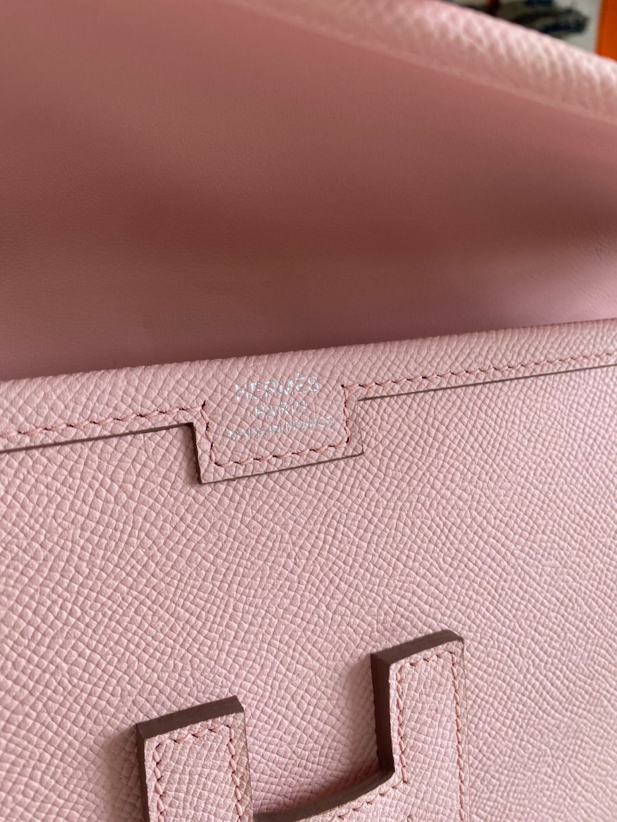 Hermes Jige Elan 29 Clutch Bag In Pink Epsom Leather - Image 7