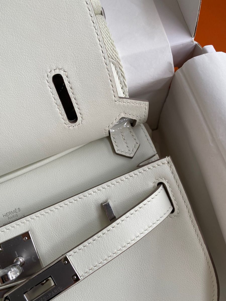 Hermes Jypsiere Mini Handmade Bag In Beton Swift Calfskin - Image 8