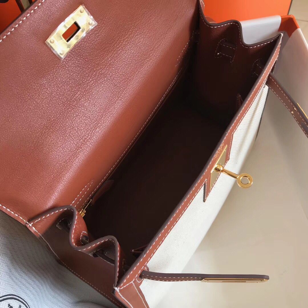 Hermes Kelly 28cm Bag In Canvas With Barenia Leather - Image 6