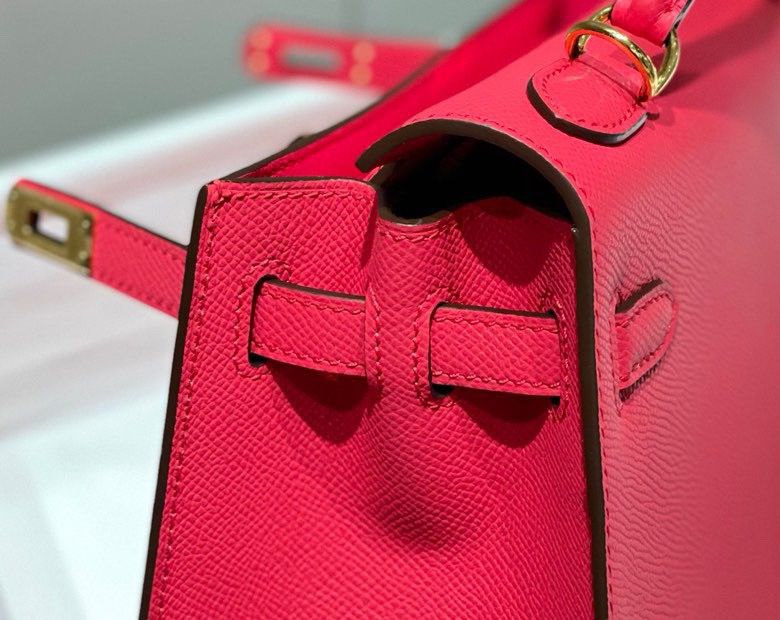 Hermes Kelly 28cm Bag In Rose Extreme Epsom Leather GHW - Image 10