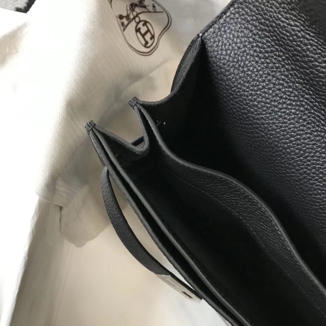 Hermes Kelly Depeche 34 Briefcase In Black Calfskin - Image 9