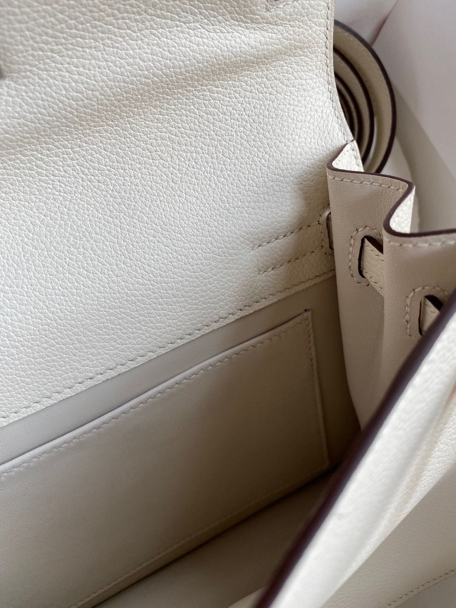 Hermes Kelly Danse II Bag In Nata Evercolor Calfskin - Image 9