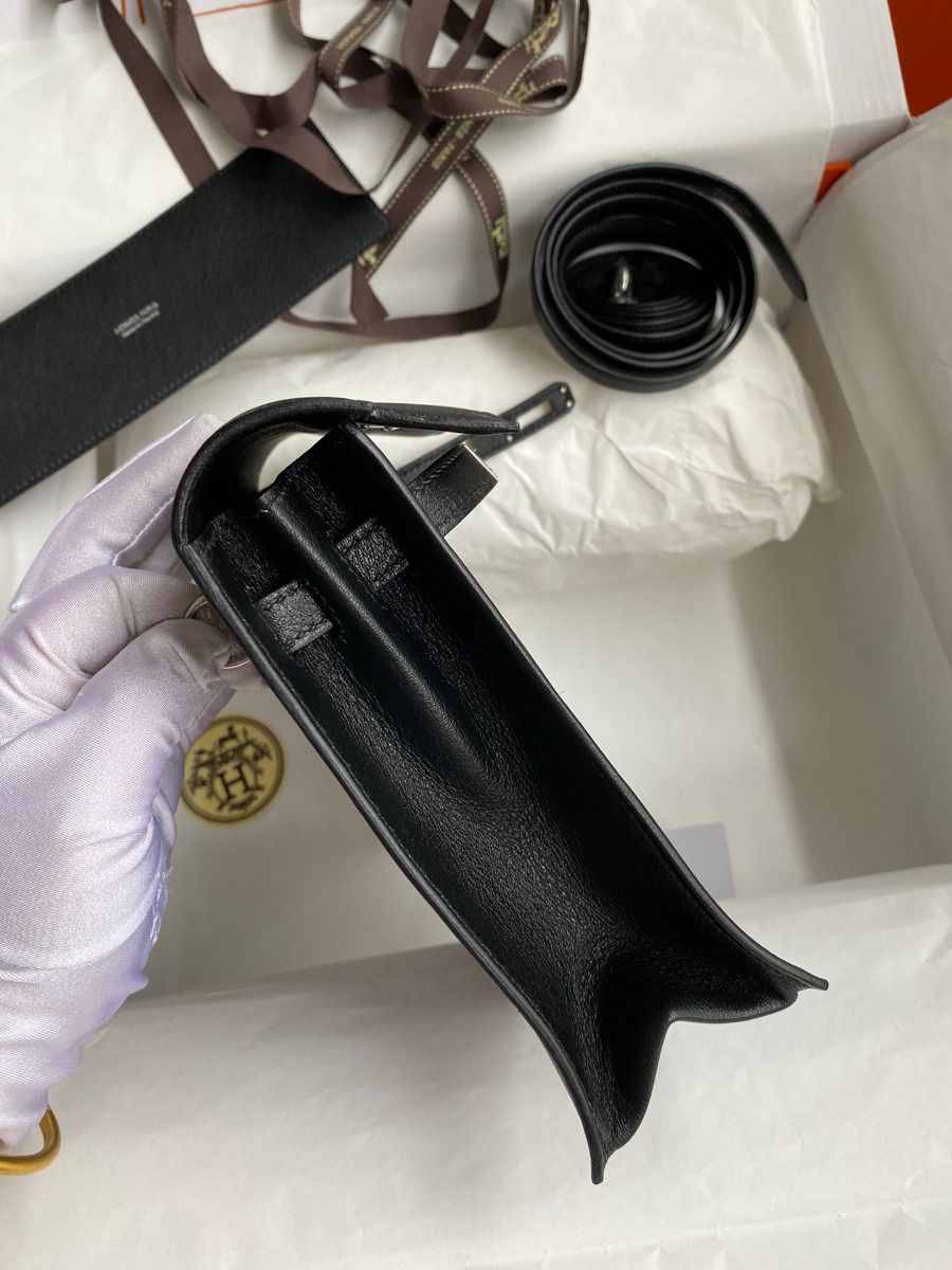 Hermes Kelly Danse II Bag In Black Evercolor Calfskin - Image 6