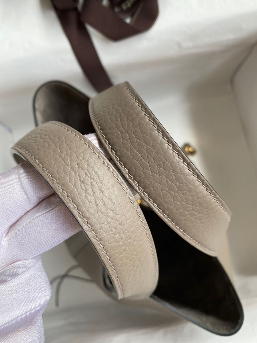 Hermes Picotin Lock 18 Handmade Bag in Gris Asphalt Clemence Leather - Image 14