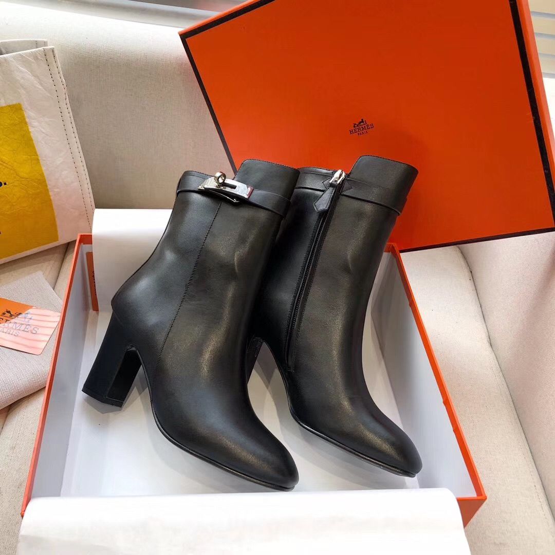 Hermes Noir Joueuse Ankle Boots - Image 3