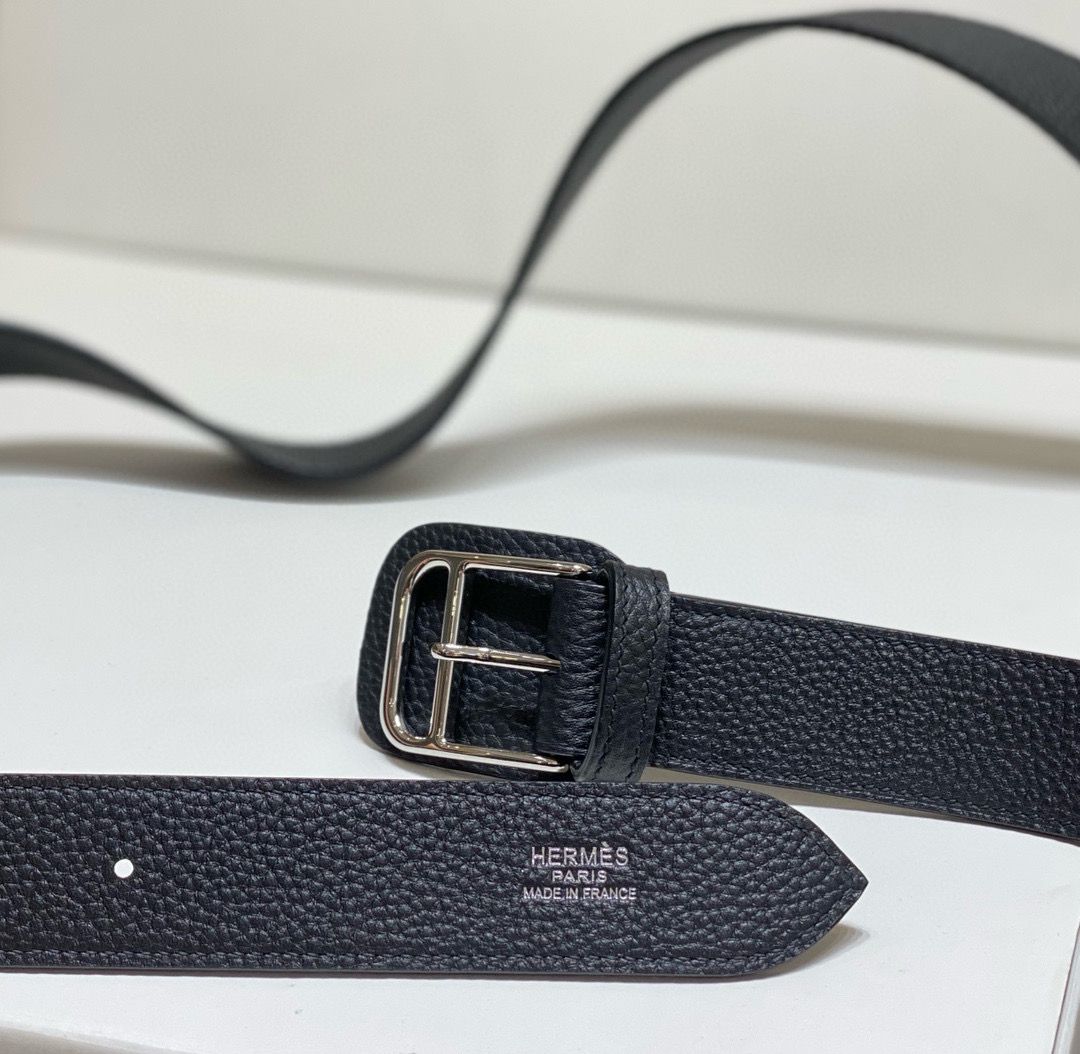 Hermes Steve 30 Messenger Bag in Black Clemence Leather - Image 7