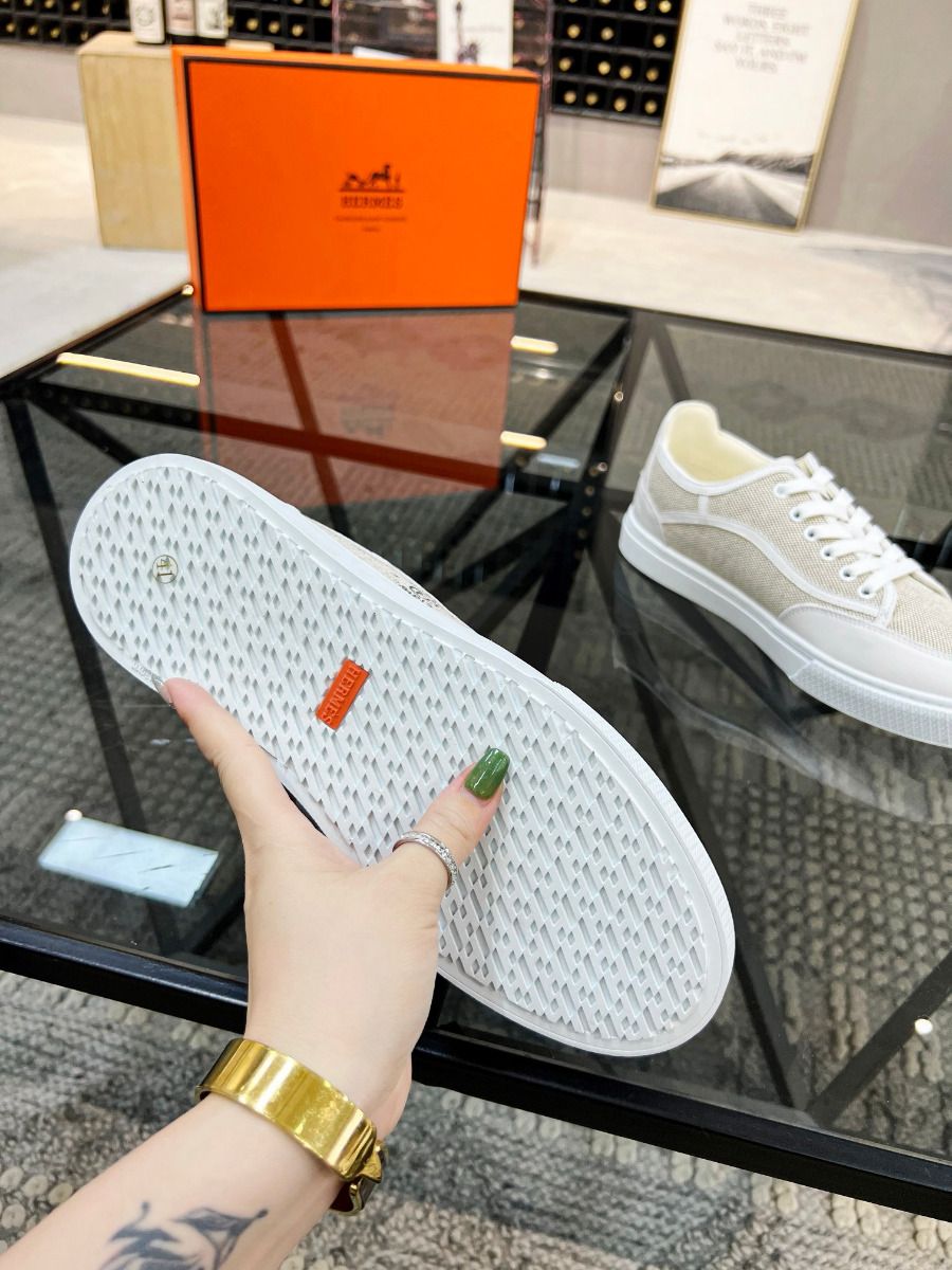 Hermes Men's Get Sneakers in H Canvas - Image 10