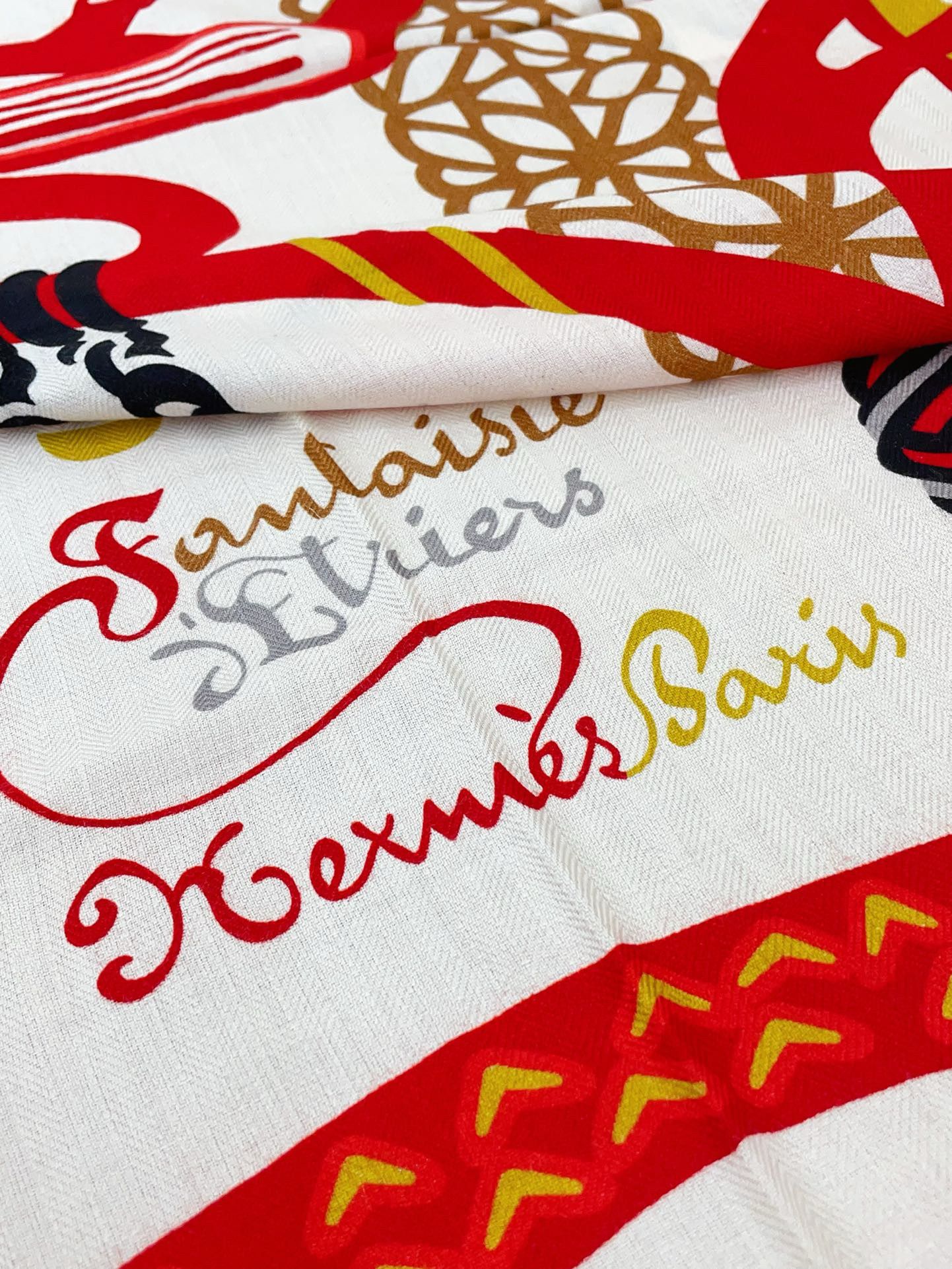 Hermes Noisette Fantaisie d'Etriers Shawl 140 - Image 7