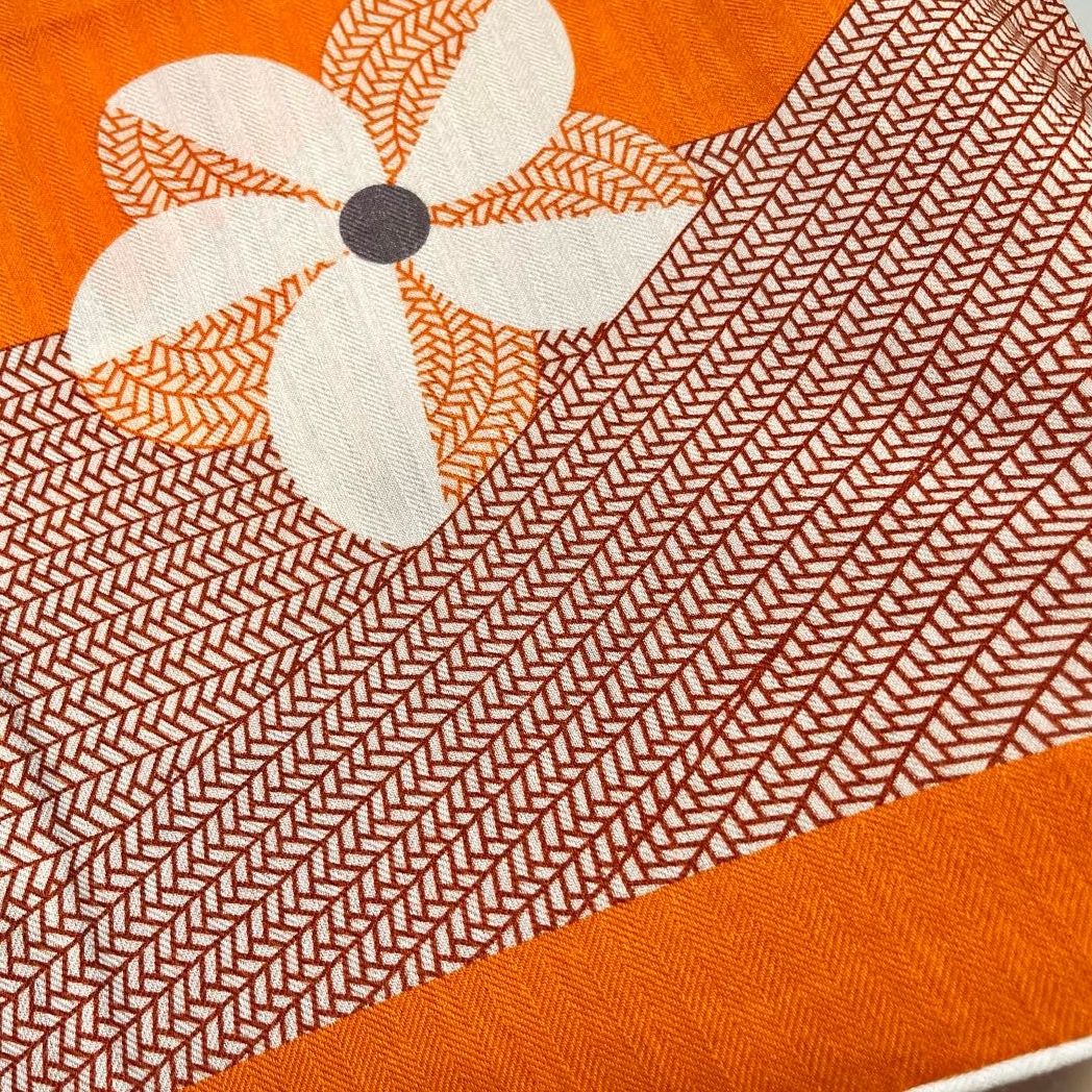Hermes Orange Mon Premier Galop Shawl 140 - Image 6