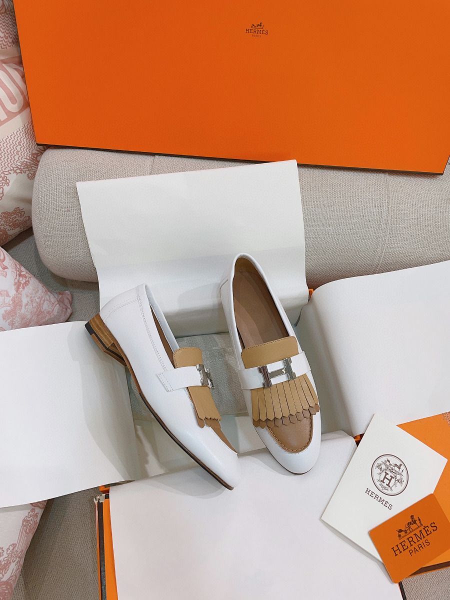 Hermes Women's Royal Loafers in Multicolor Calfksin - Image 4