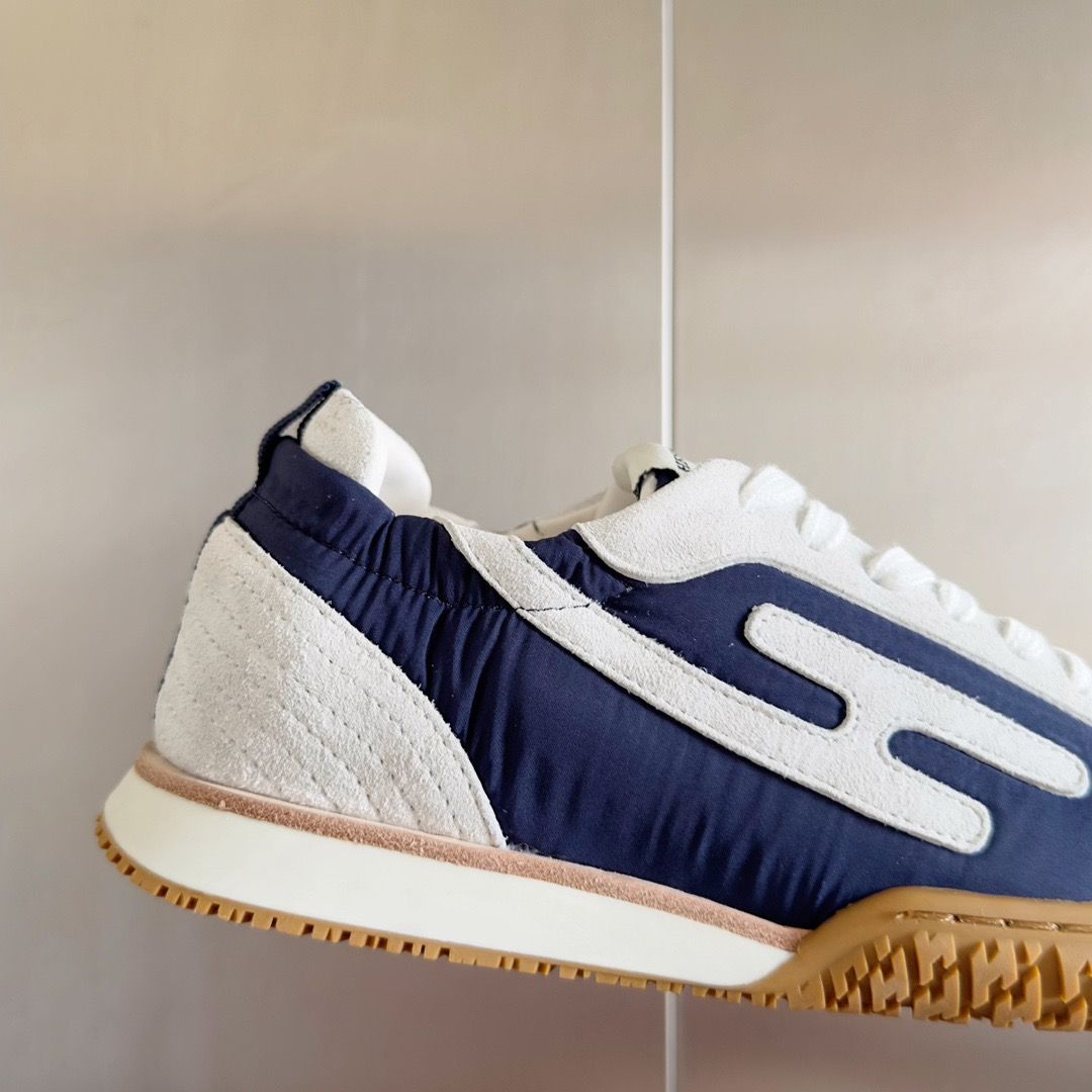 Hermes Women's Jet Sneakers in Blue Technical Canvas - Image 9