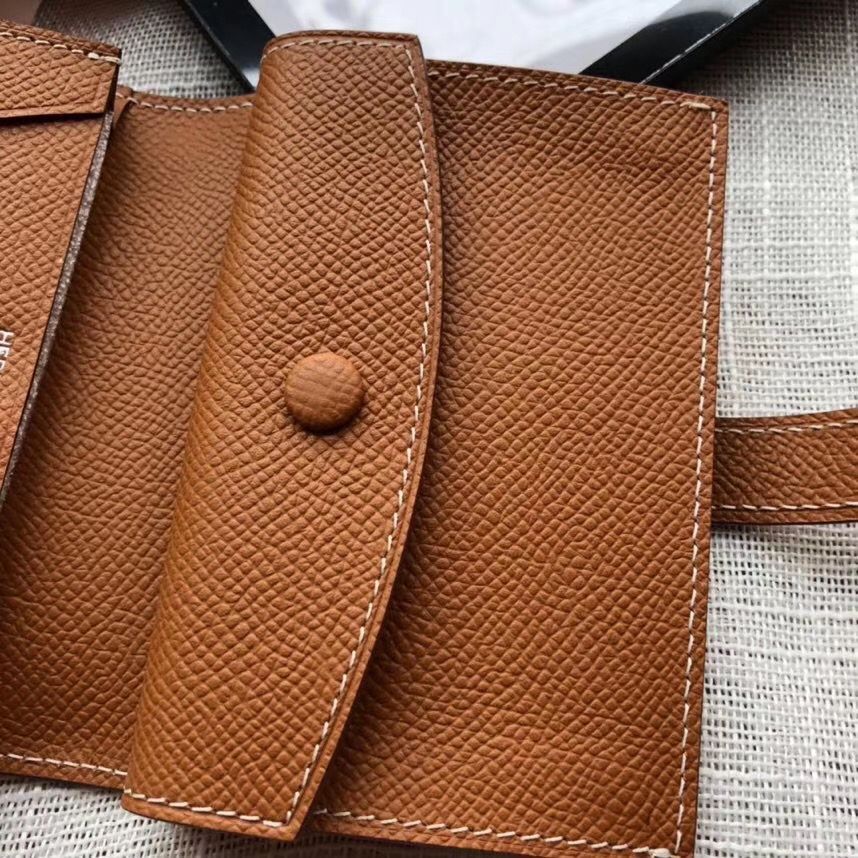 Hermes Bearn Mini Wallet In Gold Epsom Leather - Image 6