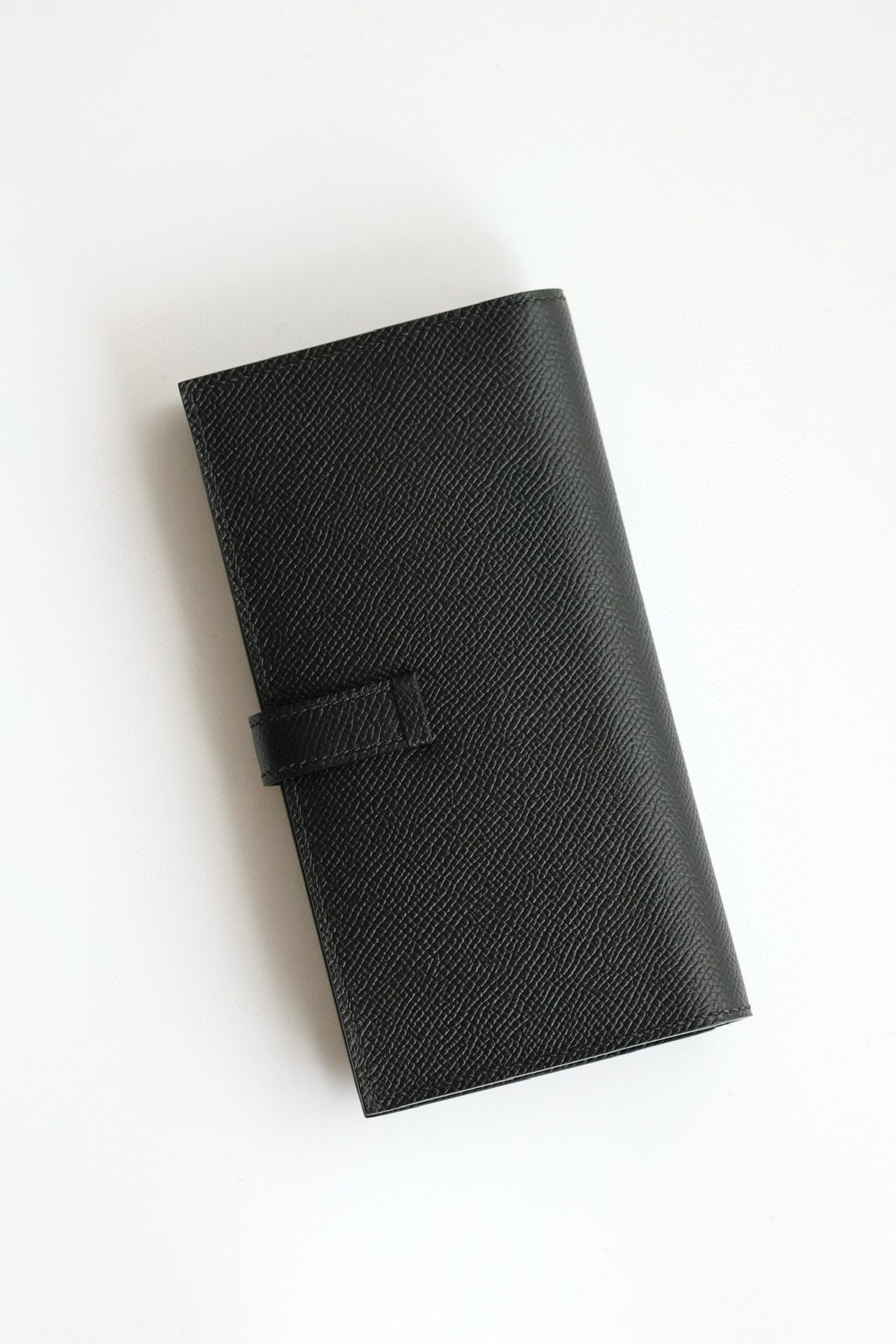 Hermes Bearn Long Handmade Wallet in Black Epsom Calfskin - Image 10