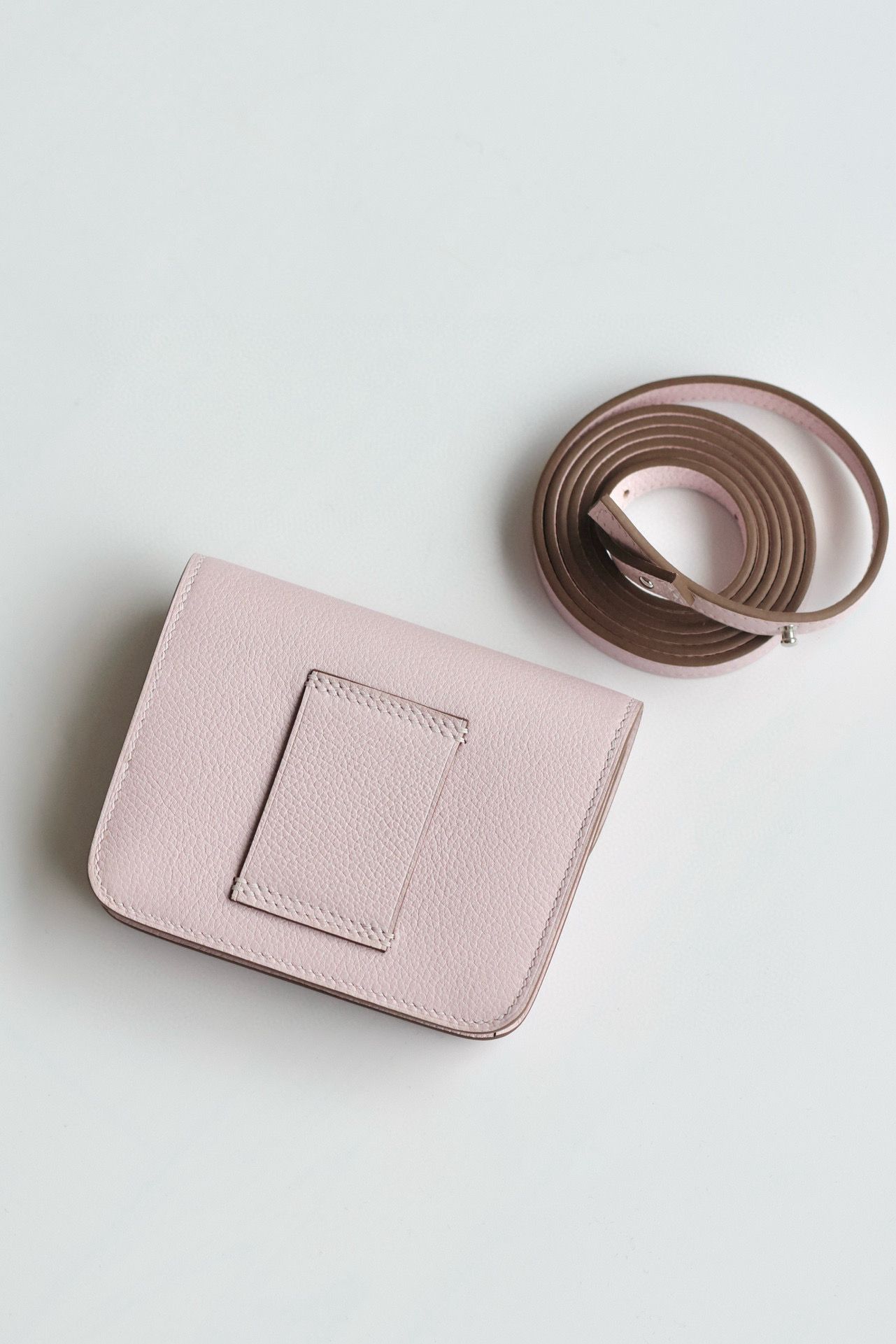 Hermes Constance Slim Wallet in Mauve Pale Epsom Calfskin - Image 10