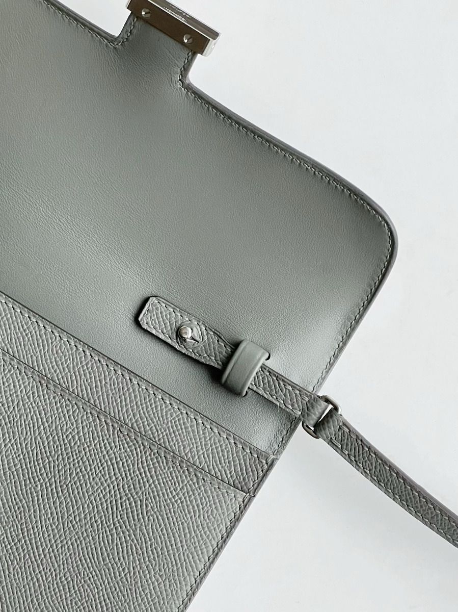 Hermes Constance To Go Wallet in Gris Meyer Epsom Calfskin - Image 6