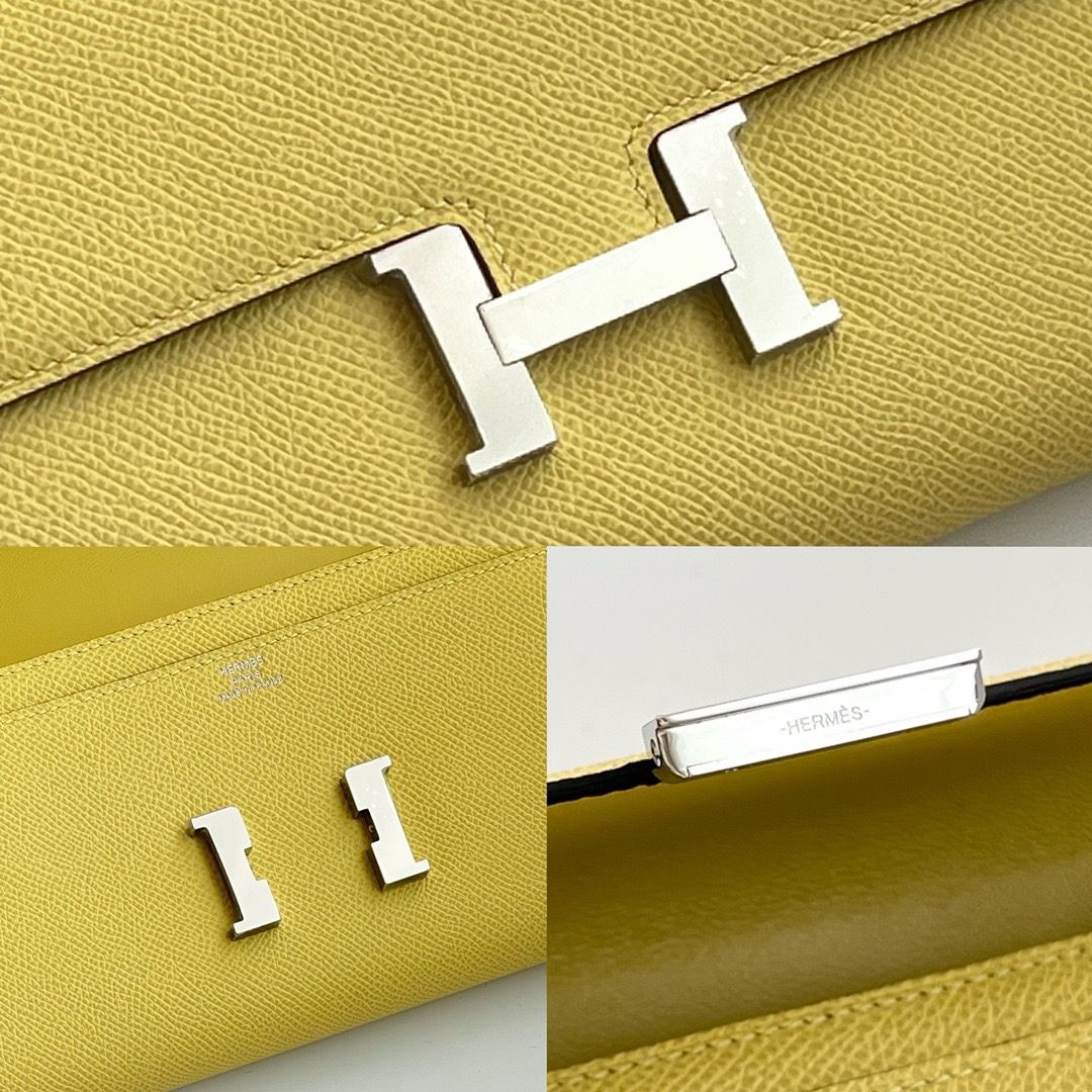 Hermes Constance To Go Wallet in Jaune Poussin Epsom Calfskin - Image 9