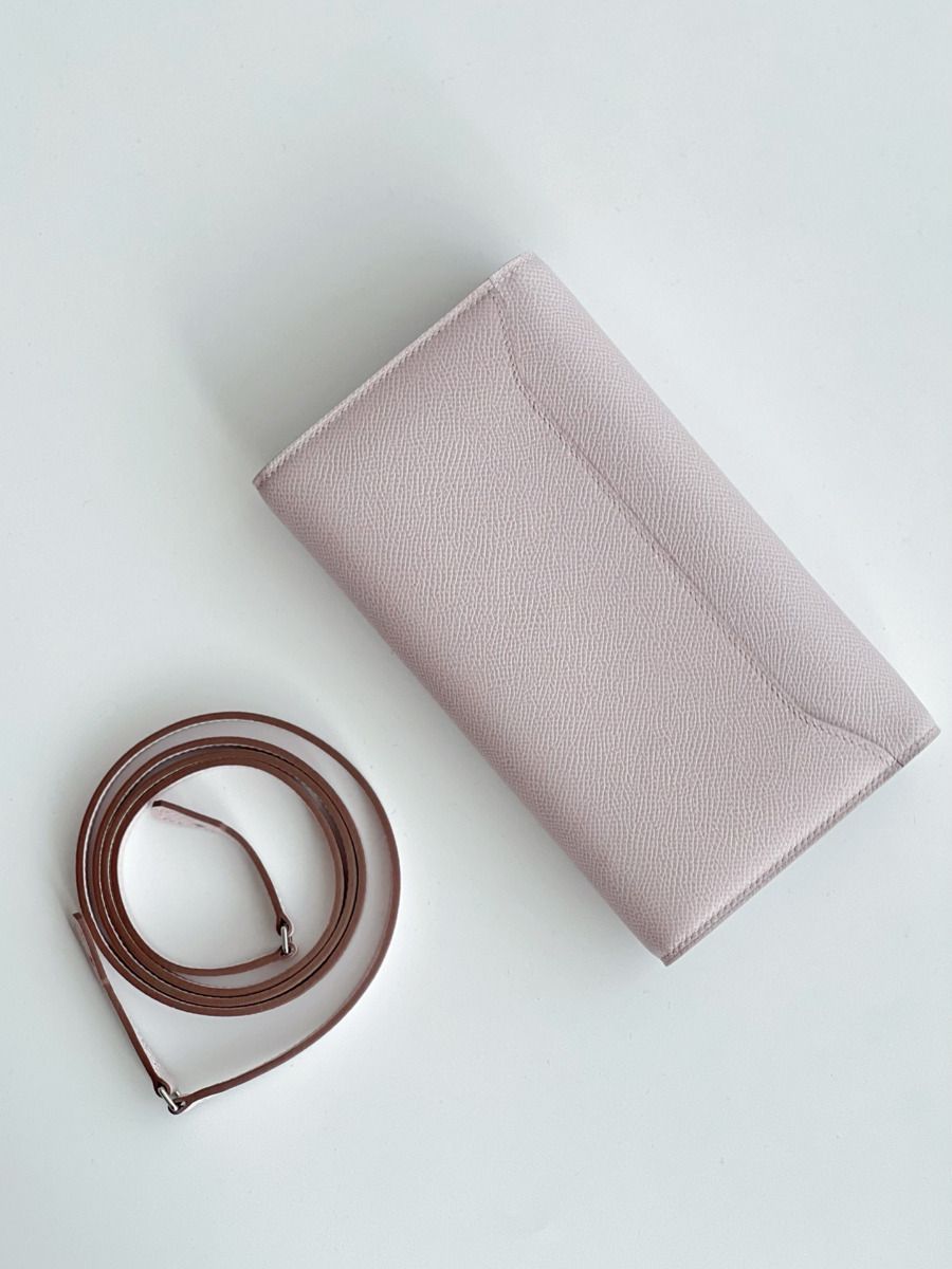 Hermes Constance To Go Wallet in Mauve Pale Epsom Calfskin - Image 9