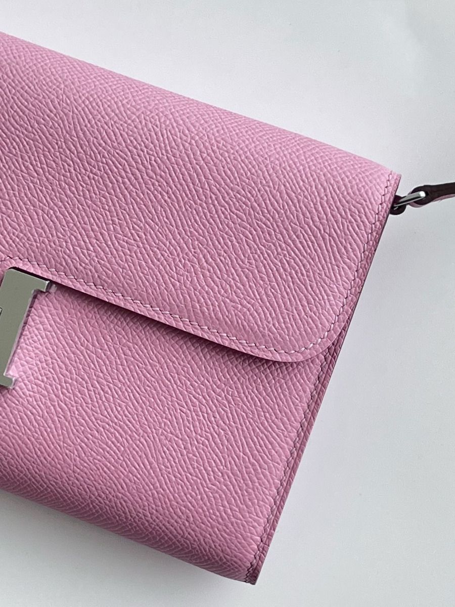 Hermes Constance To Go Wallet in Mauve Sylvestre Epsom Calfskin - Image 7