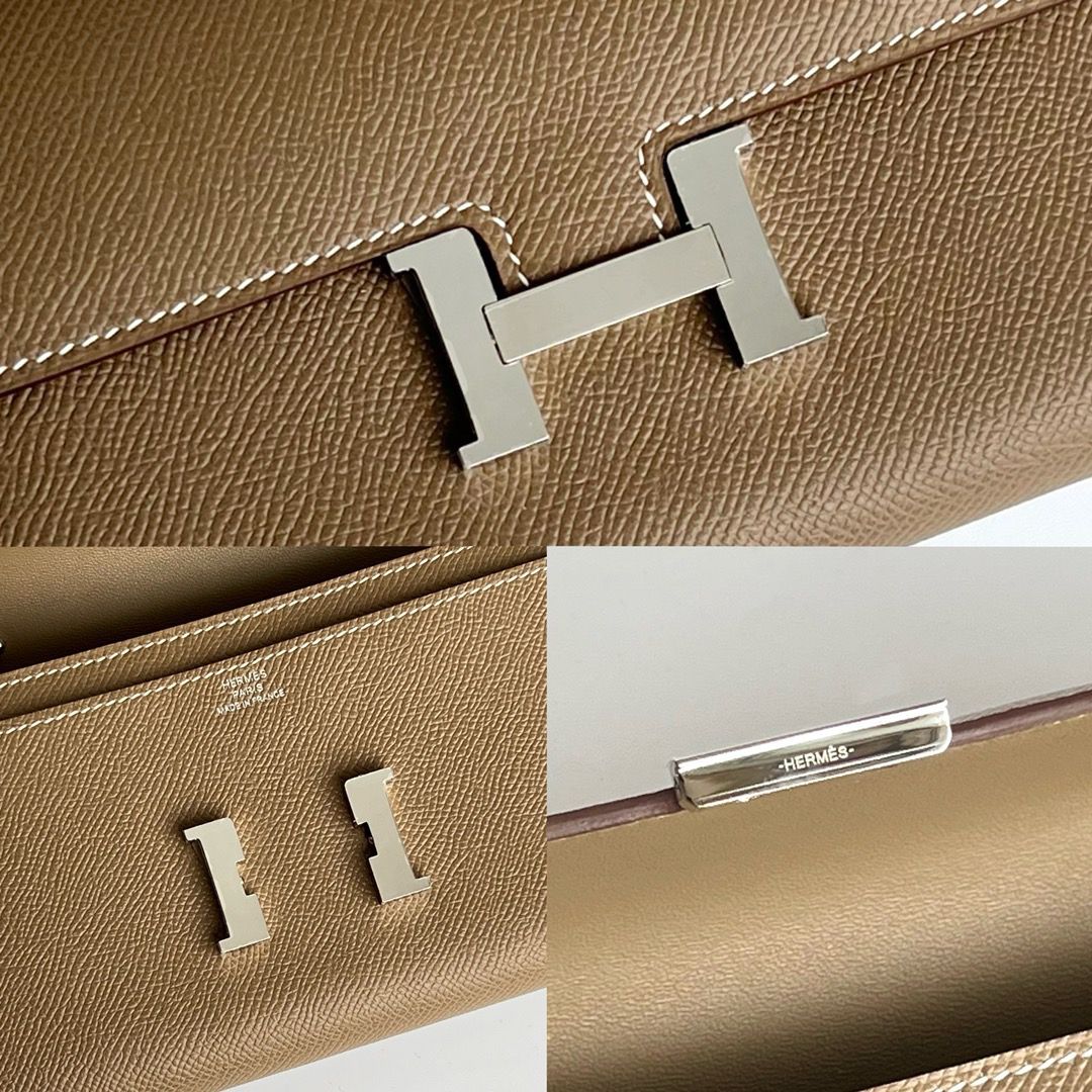 Hermes Constance To Go Wallet in Taupe Epsom Calfskin - Image 10