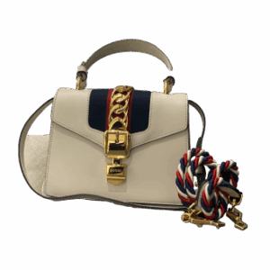 Gucci White Sylvie Mini Crossbody Bag