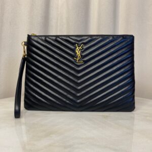 YSL Black Cassandre Medium Classic Clutch