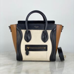 Celine Tricolor Nano Luggage Tote Bag
