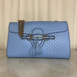 Gucci Baby Blue Microguccissima Emily Shoulder Bag