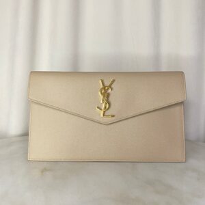 YSL Beige Uptown Pouch