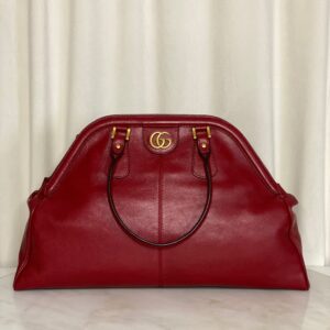 Gucci Red Rebelle Top Handle Bag