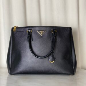 Prada Black 2 Zip Tote Bag