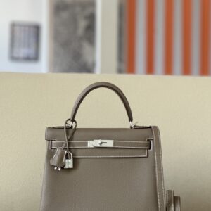 Kelly 28 Togo Etoupe (18) Palladium Hardware