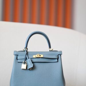 Kelly 25 Togo Ciel(7G) Gold Hardware