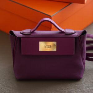 2424 Mini 21 Evercolor And Swift Rose Pourpre (L3) Gold Hardware